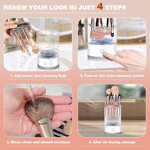 Automatic Makeup Brush Cleaner – Professional-Grade Sonic Cleaning Device for Pristine Cosmetic Tool Maintenance Premium Quality Single Deals™