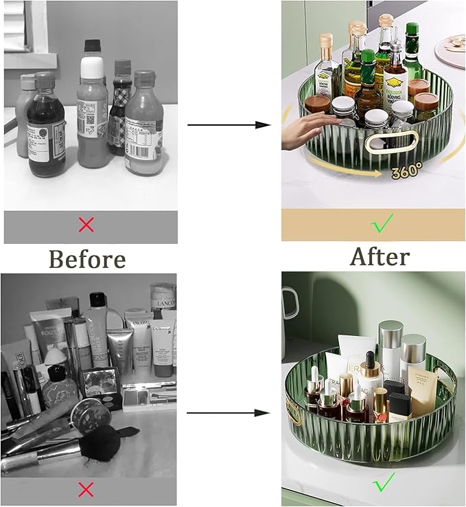 Single Deals™ 360 Rotating Makeup Organizer Storage - Premium Quality