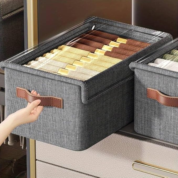 Single Deals™ Folding Storage Box With Lid - Premium Quality