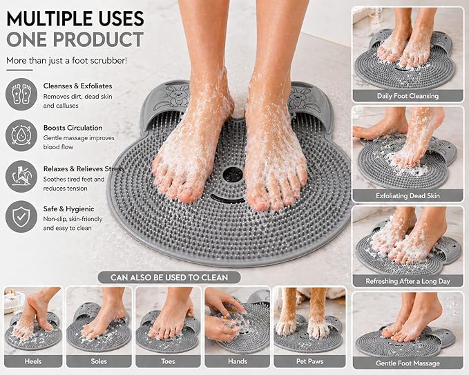 Rabbit-Shaped Silicone Foot Scrubber – Fun, Effective Exfoliation and Relaxation for Daily Bathing Routines Premium Quality Single Deals™