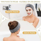 ace Wash Headband (Grey) – Adjustable Soft Microfiber Spa Hairband for Skincare, Makeup Application, and Facial Routines Premium Quality Single Deals™