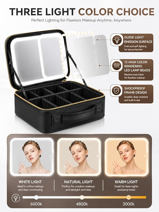 Single Deals™ LED Mirror Cosmetic Bag - Premium Quality