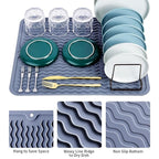 Premium Silicone Dish Drying Mat (40x30 inch) – Large, Heat-Resistant, Anti-Slip Countertop Protector for Efficient Kitchen Organization Premium Quality Single Deals™