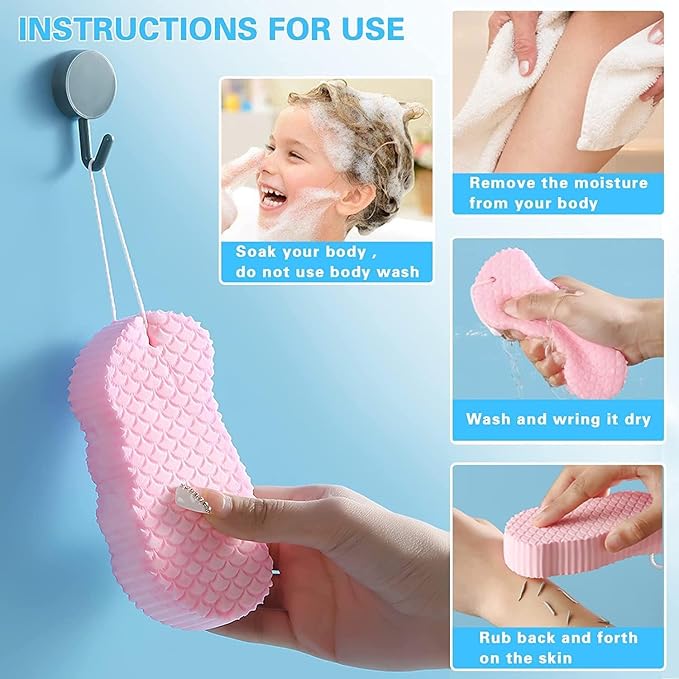 Soft Bath Sponge – Gentle Exfoliating Body Cleaner for Sensitive Skin and Daily Use