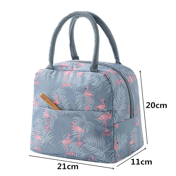 Single Deals™ Grey Flamingo Lunch Bag - Premium Quality
