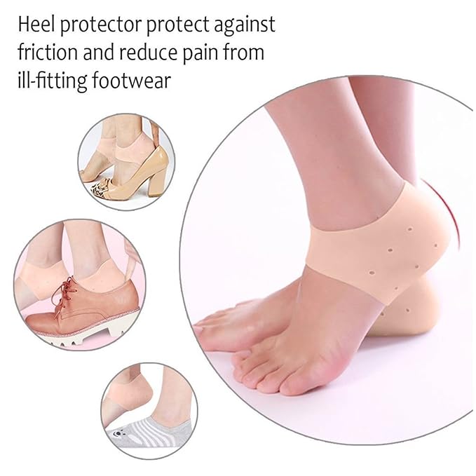 Moisturizing Silicone Gel Heel Sleeves - Breathable, Anti-Crack Protector Pads for Soft, Hydrated Heels Premium Quality Single Deals™