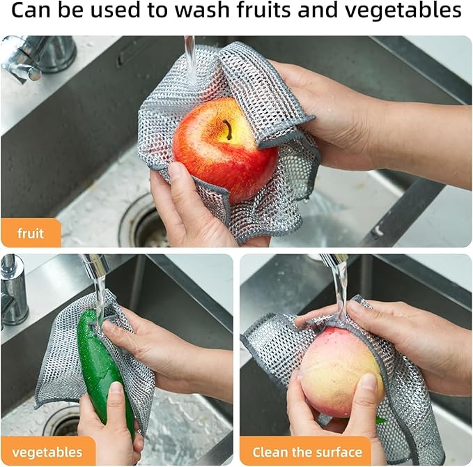 Premium Steel Wire Dish Cloth – Durable, High-Performance Scrubber for Heavy-Duty Cleaning