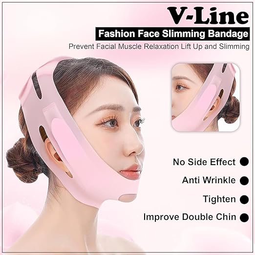Silicone V-Shape Facial Lifting Mask – Ergonomic Skin Tightening and Contouring Support