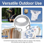 Single Deals™ 5 Meter Heavy Duty Clothes Drying Rope With Hooks - Premium Quality
