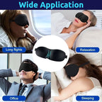 Contoured 3D Sleep Eye Mask – Ergonomic Blackout Aid for Travel and Rest