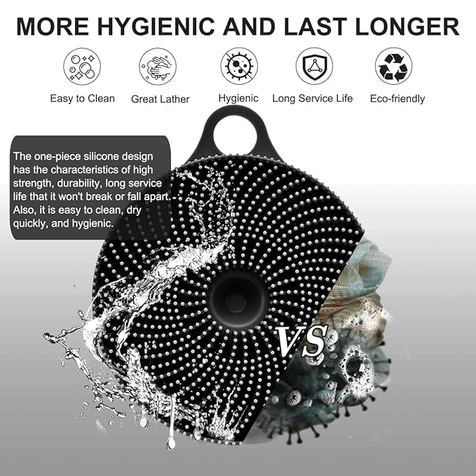 2-in-1 Silicone Body Brush Scrubber – Professional-Grade Dual-Sided Exfoliator for Enhanced Cleansing