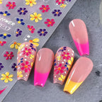 Decorative Floral Nail Art Sticker Sheets – Vibrant Adhesive Decals for Artistic Manicure Styling Premium Quality Single Deals™