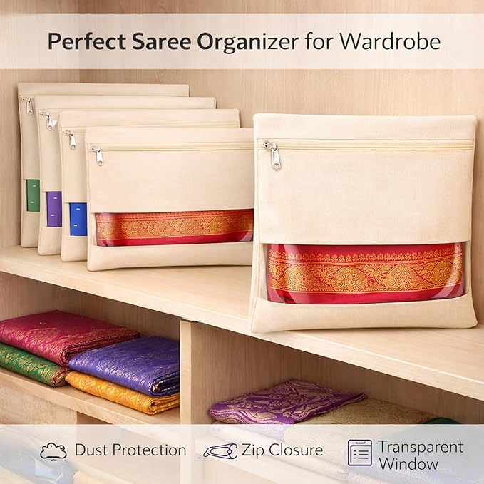 Single Deals™ Cotton Saree Cover - Premium Quality