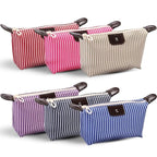 Single Deals™ Striped Cosmetic Bags - Premium Quality