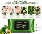 Plant-Essence Makeup Remover Wipes – 80-Piece Soothing Cleansing Towelettes with Vitamin A & E