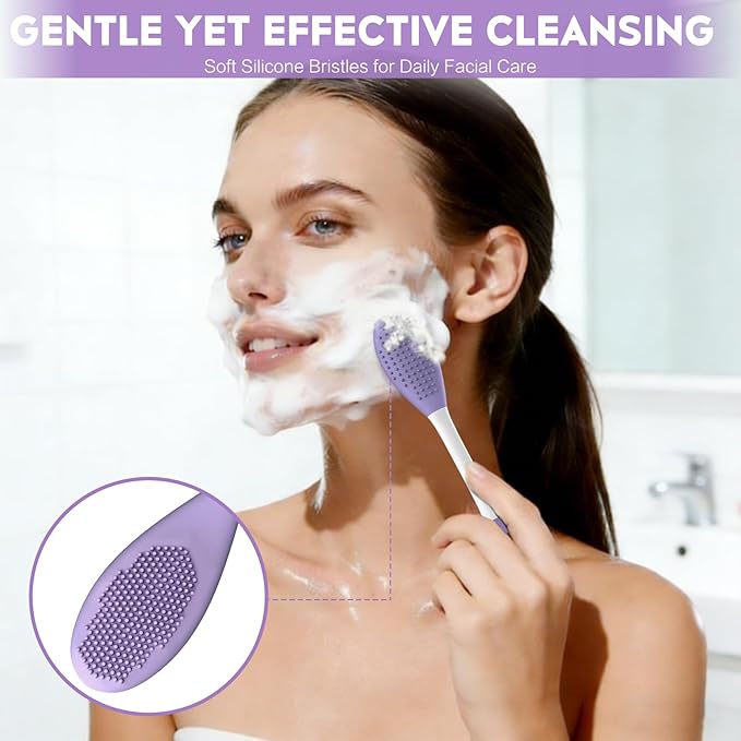Dual-Ended Silicone Face Mask Brush – Multi-Functional Beauty Tool for Precision Application and Gentle Exfoliation Premium Quality Single Deals™