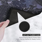 Large World Map Desk Mat – Extended Mouse Pad for Enhanced Desktop Organization and Aesthetic Appeal Premium Quality Single Deals™