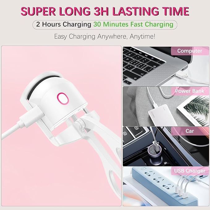 Electric Eyelash Curler – Heated Beauty Tool for Long-Lasting, Curated Lash Definition Premium Quality Single Deals™