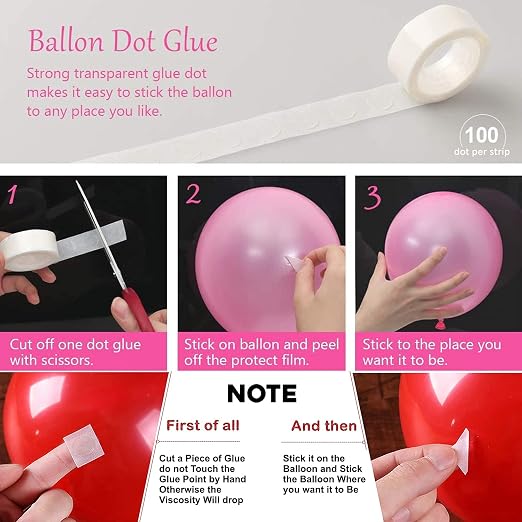 Single Deals™ 100 PCS Balloon Glue Sticker