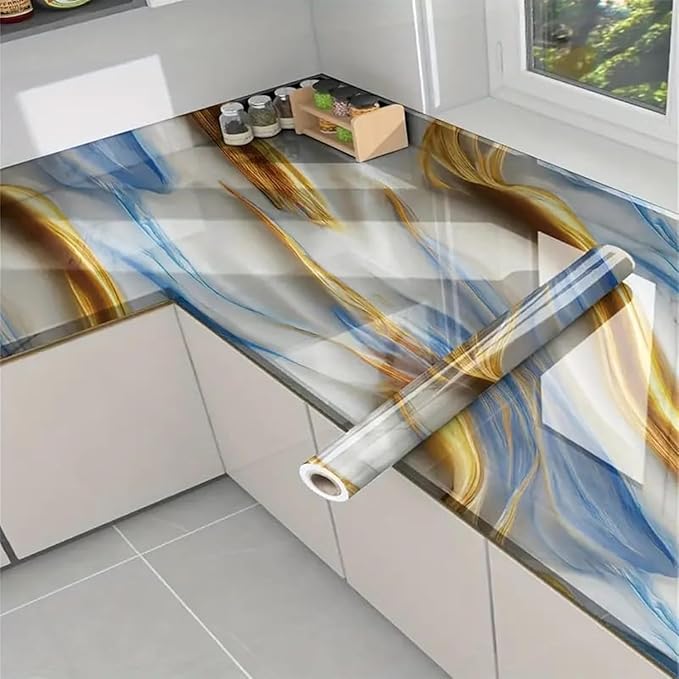 Decorative Self-Adhesive Waterproof Kitchen Wall Sticker – Premium Abstract Pattern, 60x200cm