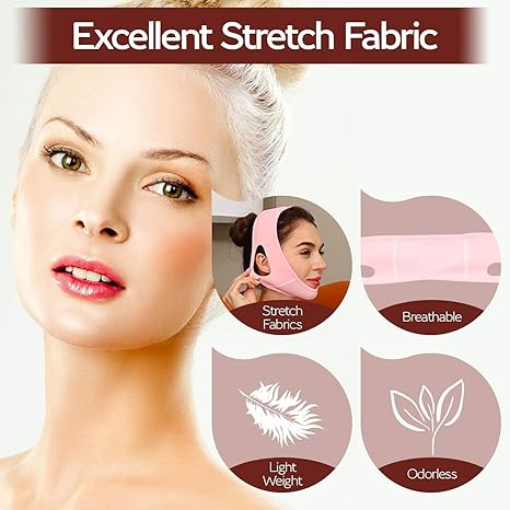 Silicone V-Shape Facial Lifting Mask – Ergonomic Skin Tightening and Contouring Support