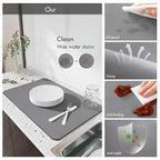 Versatile Kitchen Drying Mat (30x40cm) – Absorbent, Non-Slip Surface for Dish Drying and Countertop Protection Premium Quality Single Deals™