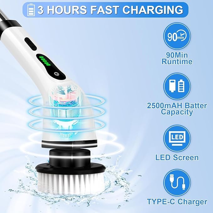 9-in-1 Multifunctional Electric Cleaning Brush – Sophisticated Maintenance Solution Premium Quality SingleDeals™