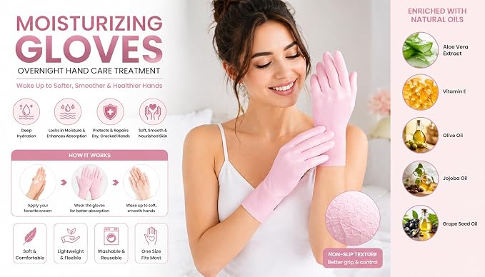 Moisturizing Spa Gel Hand Gloves – Hydrating Beauty Treatment for Soft, Rejuvenated Skin Premium Quality Single Deals™