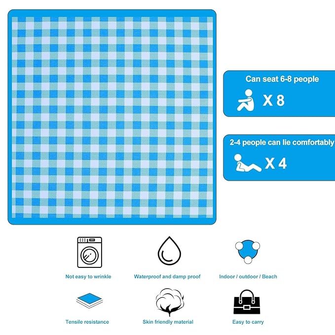 Portable Outdoor Picnic Mat – Durable, Foldable 400g Waterproof Ground Sheet for Parks and Beach Outings Premium Quality Single Deals™