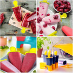 6 Grid Kulfi Maker Candy Mold - Premium Quality  Set of 6 Plastic Ice Lolly Moulds | Reusable Homemade Popsicle & Ice Cream Maker Tray | Kulfi Candy Frozen Ice Pop Moulds for Kids & Adults | Multicolor Kitchen Freezer Set