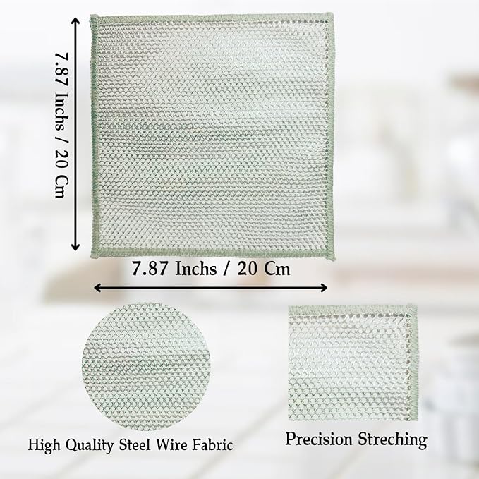 Premium Steel Wire Dish Cloth – Durable, High-Performance Scrubber for Heavy-Duty Cleaning