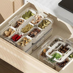 9-Compartment Food Organizer Tray – Airtight Multi-Grid Storage Container for Spices, Snacks, and Kitchen Organization Premium Quality Single Deals™