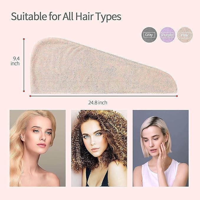 Premium Lightweight Hair Towel Wrap – 45g Quick-Dry Microfiber Cap for Gentle Hair Care  Professional Description