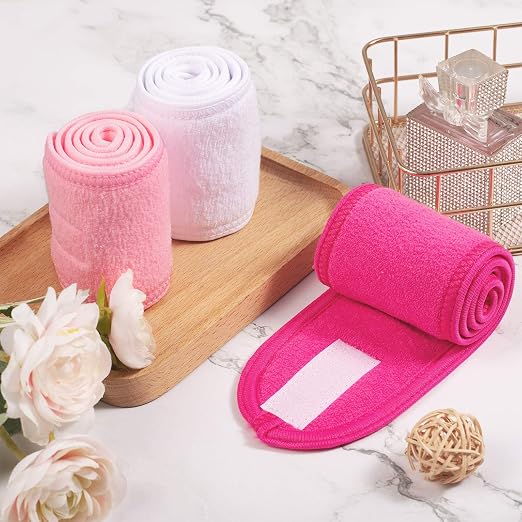 Face Wash Headband (Pink) – Adjustable Soft Microfiber Spa Hairband for Skincare, Makeup Application, and Facial Routines Premium Quality Single Deals™