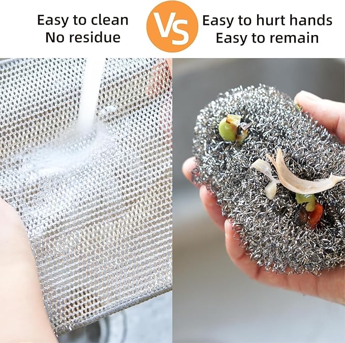 Premium Double-Sided Steel Wire Dish Cloth – Durable, High-Performance Scrubber for Heavy-Duty Cleaning