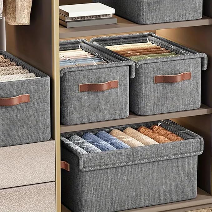 Single Deals™ Folding Storage Box With Lid - Premium Quality