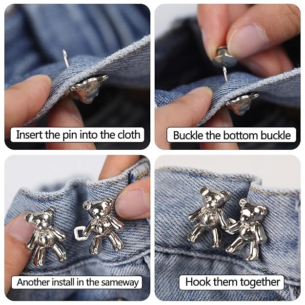 1 Pair Button Pins for Jeans – Sophisticated Fit Optimization Solution Premium Quality SingleDeals™