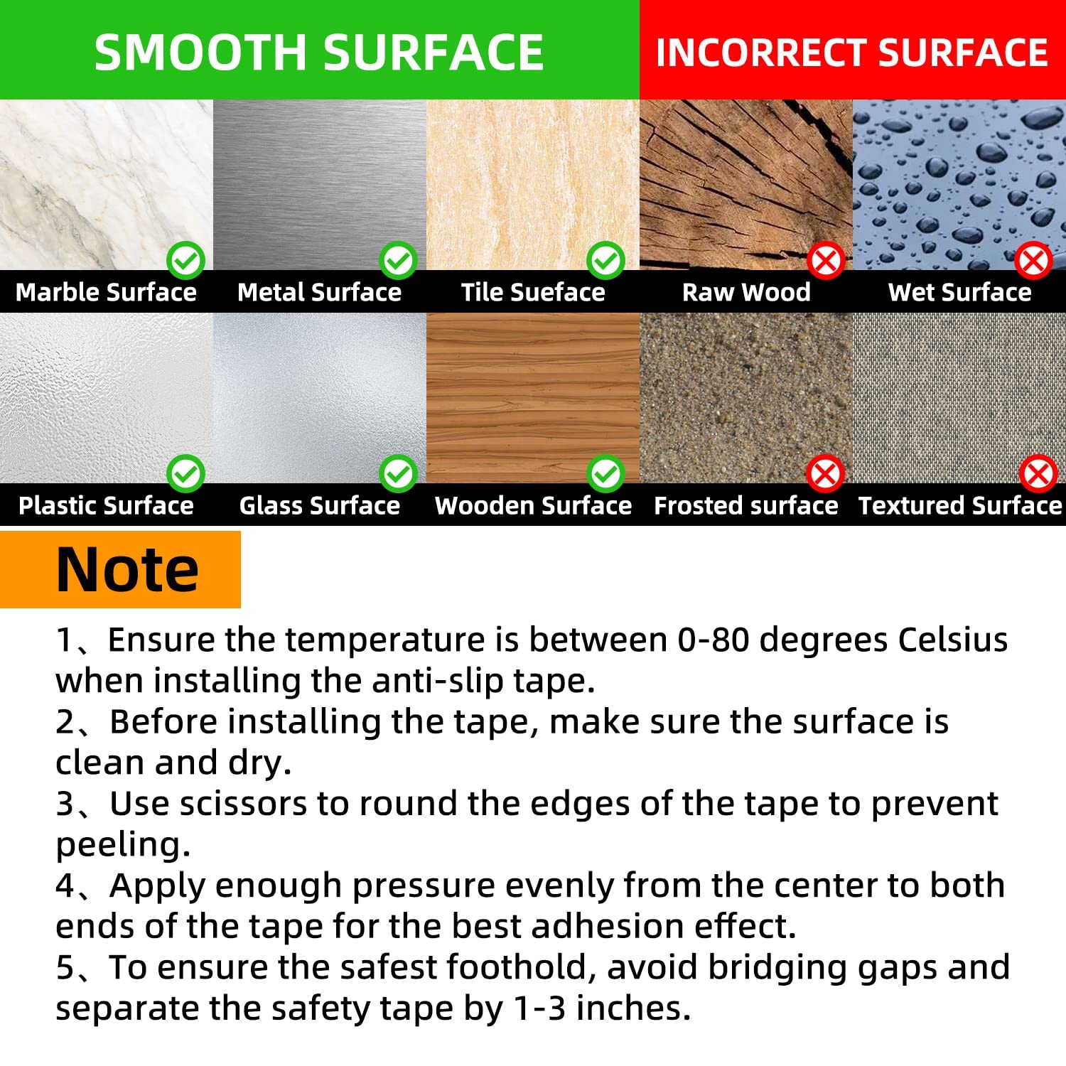 Single Deals™ Anti-slip Grip Tape Black  Dimensions: 5 cm x 5 m