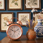 Copper Alarm Clock – Classic Twin-Bell Analog Timepiece for Bedroom, Desk, and Home Decor Premium Quality Single Deals™