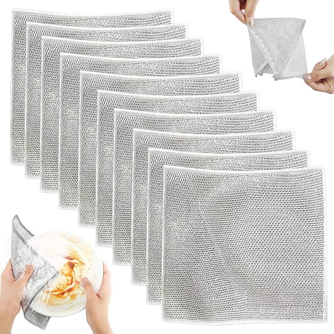 Premium Double-Sided Steel Wire Dish Cloth – Durable, High-Performance Scrubber for Heavy-Duty Cleaning