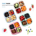 4-Compartment Snack Box (Pack of 4) – Portable Airtight Food Containers for Meal Prep, Snacks, and Kitchen Organization Premium Quality Single Deals™