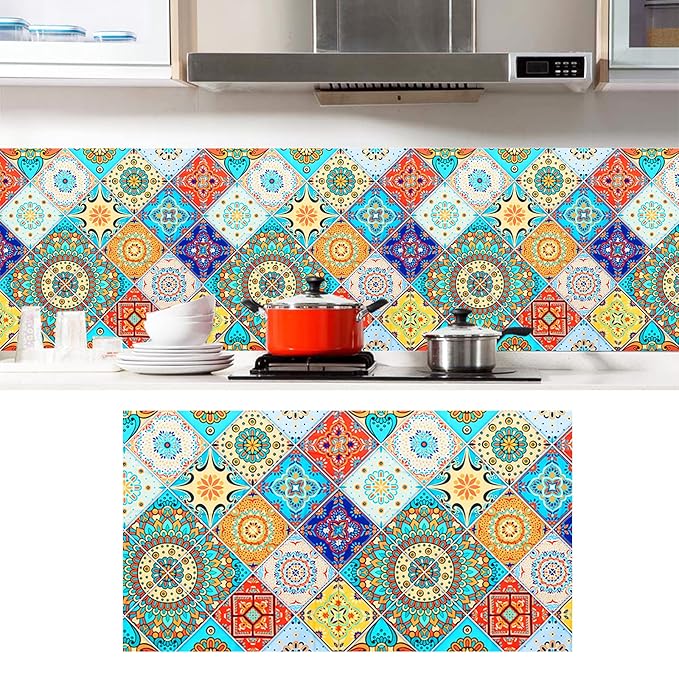 Decorative Self-Adhesive Waterproof Kitchen Wall Sticker – Premium Mosaic Tile Pattern, 60x200cm