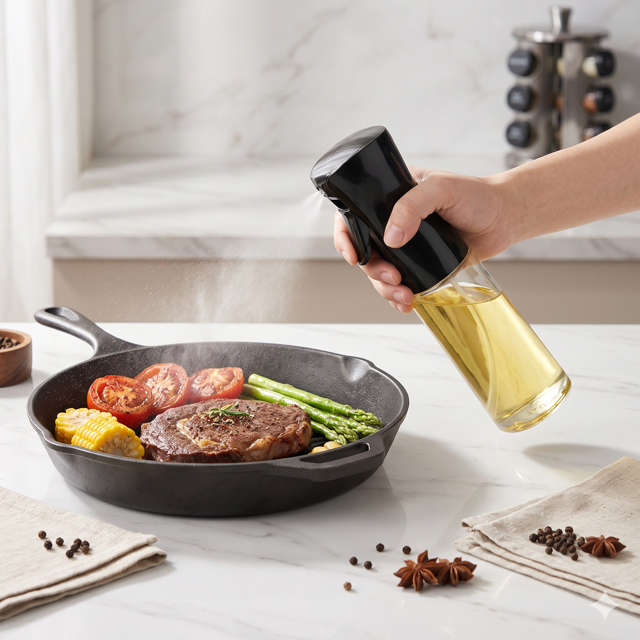 SINGLE DEALS™ Gourmet Culinary Oil Mister & Precision Glass Spray Bottle™ [Premium Quality]