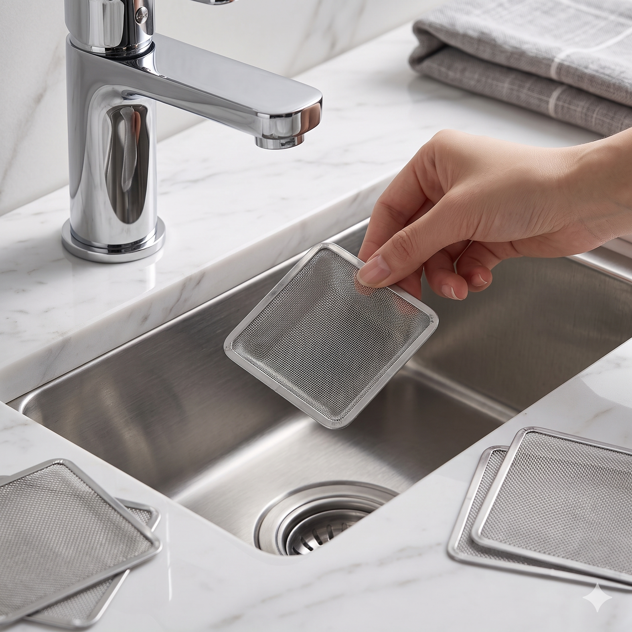 Single deals™ Premium Quality 10pcs Square Kitchen Sink Strainer Mesh