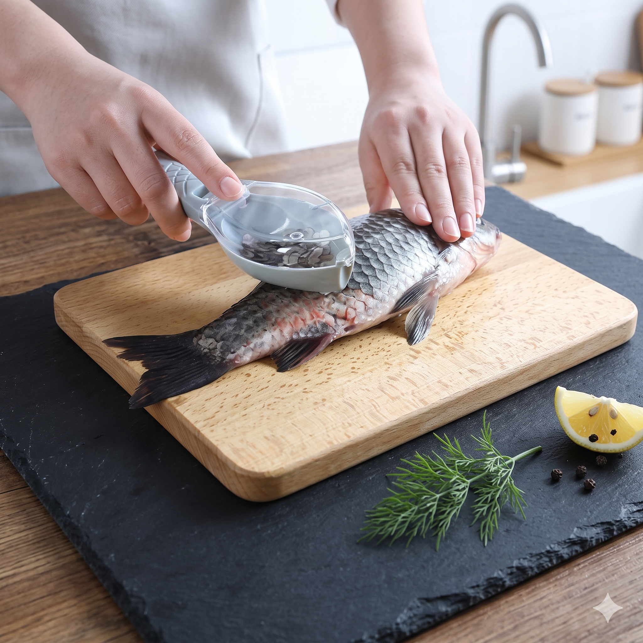 SINGLE DEALS® EliteCare Mess-Free Fish Scaler With Scale Collector — Premium Quality
