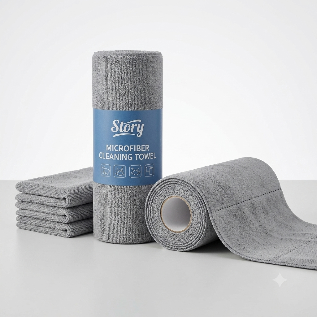 Single Deals™ Premium Quality '25*25 Roll Disposable Cleaning Cloth' (20 pcs) - Elite Microfiber Household Sanitation System