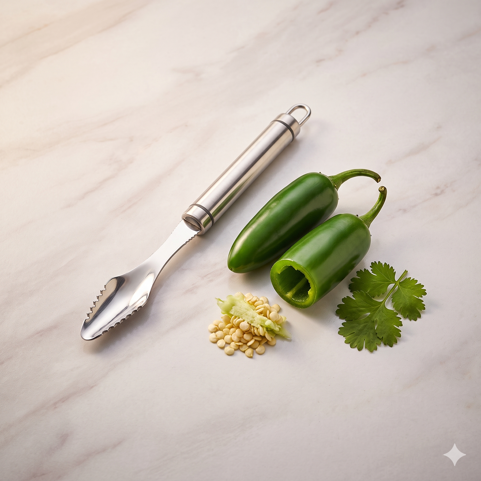SINGLE DEALS™ Stainless Steel Precision Chili Corer Premium Quality