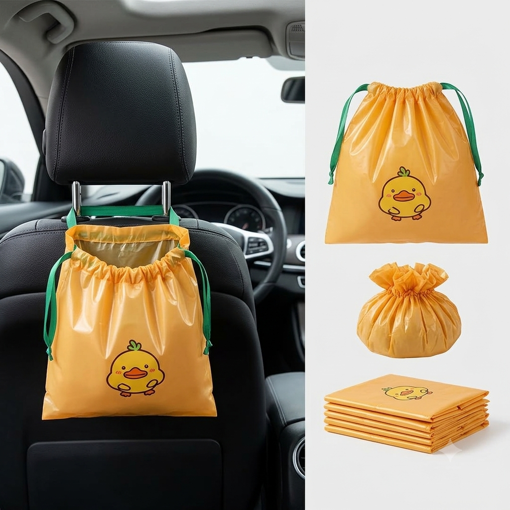 Single Deals™ Premium Quality 'Cute Duck Portable Garbage Bag'  (Multi-Pack)