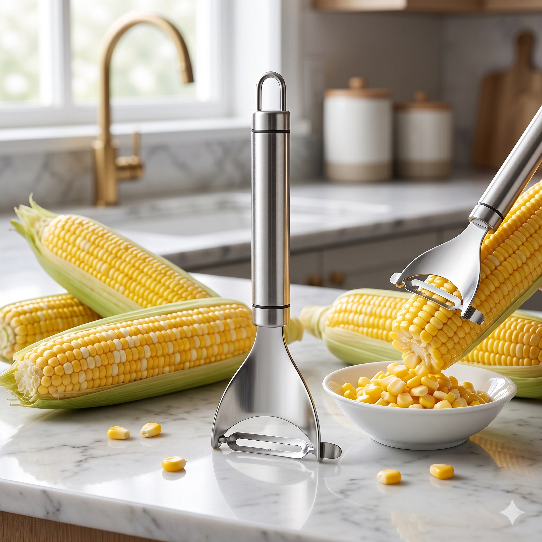 SINGLE DEALS® EliteCare Precision Stainless Steel Corn Peeler — Premium Quality