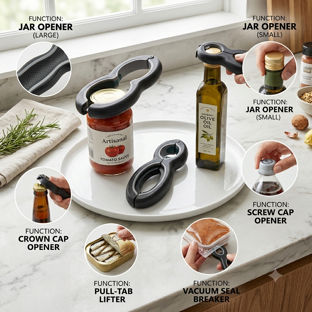 Single Deals™ Professional 6-in-1 Multi-Function Culinary Opener™ [Premium Quality]